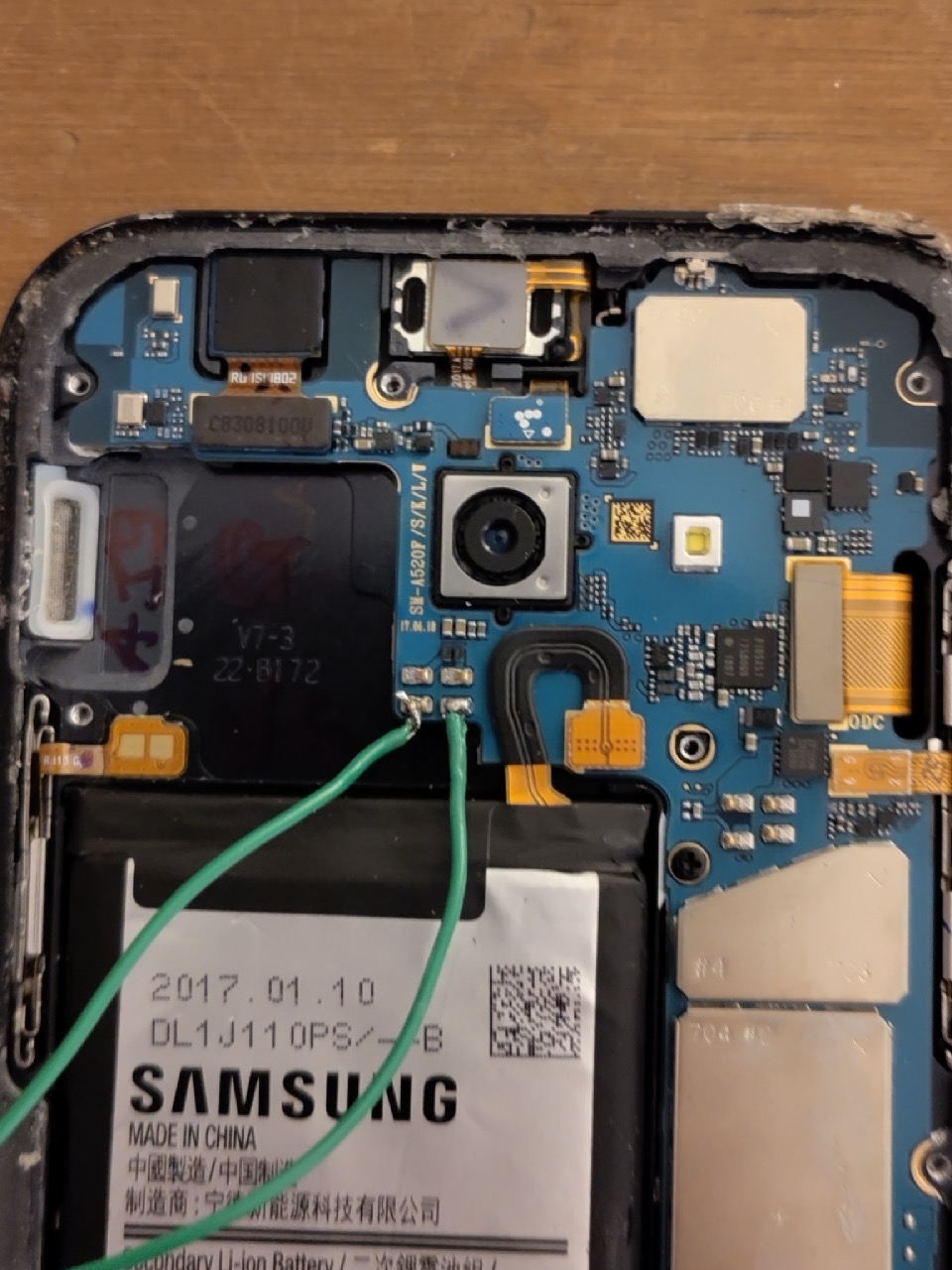 Close up of soldering